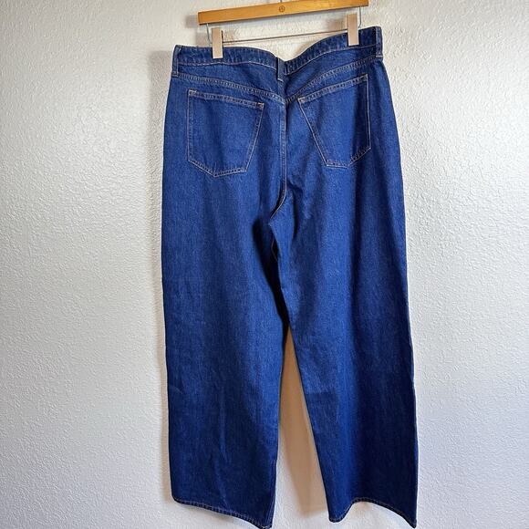Abercrombie & Fitch Jeans Curve Love Wide Leg Mid-Rise 32/14 Baggy Y2K Skater - Picture 3 of 10